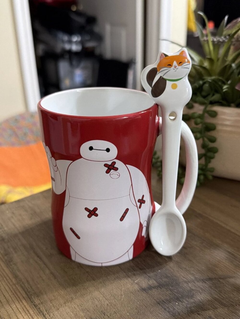 Disney Parks Big Hero 6 Baymax and Mochi Mug with Spoon Set - Thailand